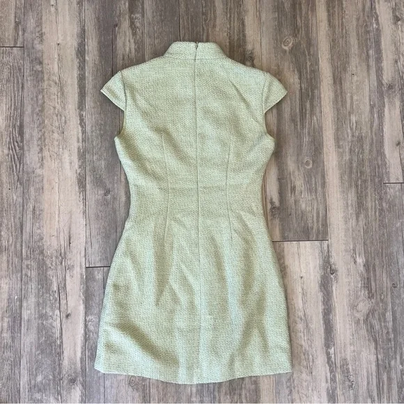 Sau Lee Natasha Tweed Mini Dress in Pistachio - Picture 3 of 6